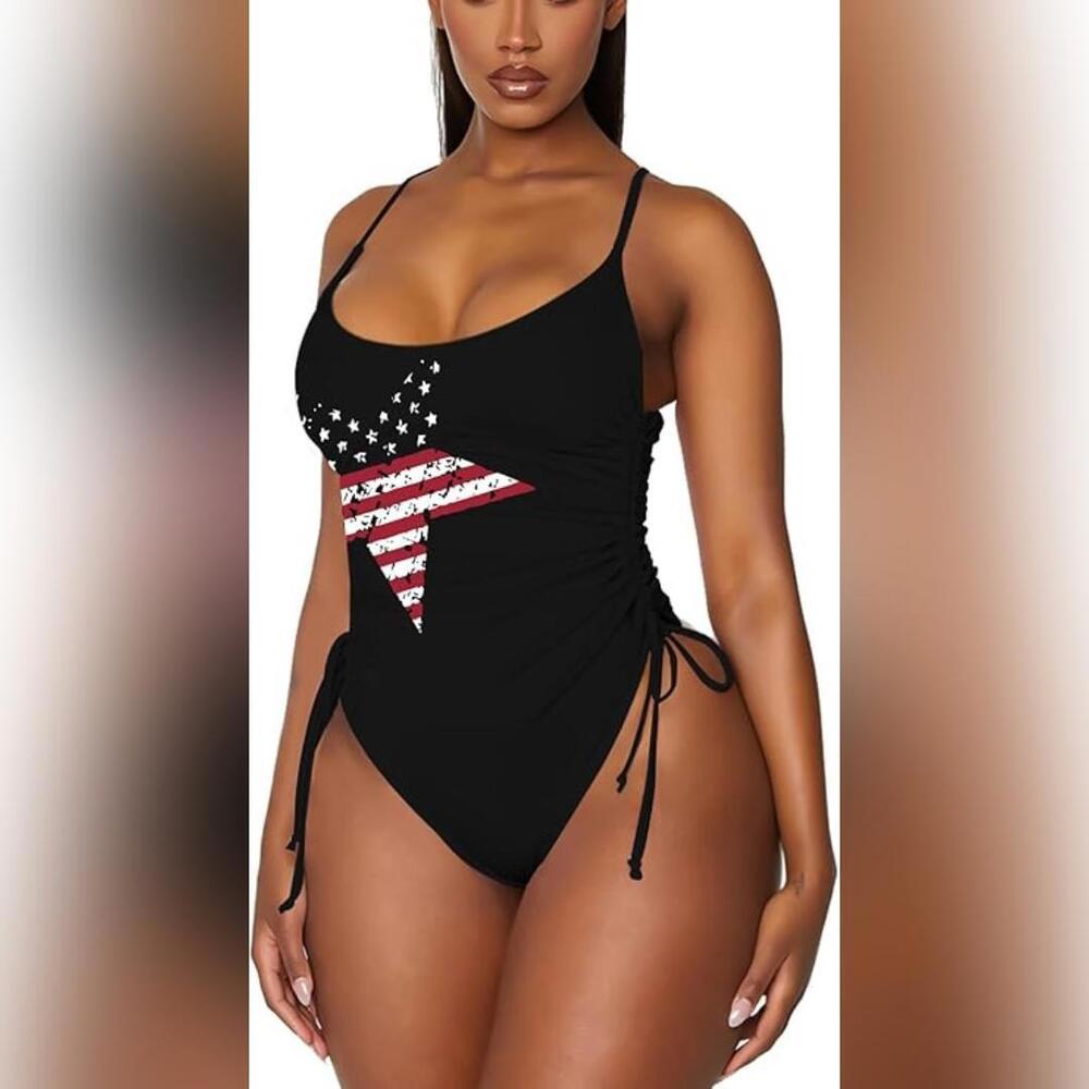 NWOT Viottiset Ruched High Cut One Piece Swimsuit, Large